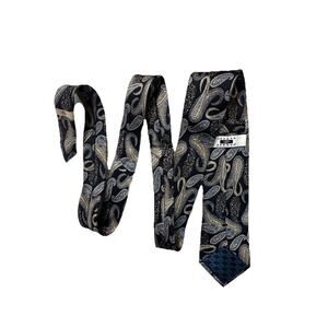 Joseph Abboud 100% Silk Tie Paisley Blue Black